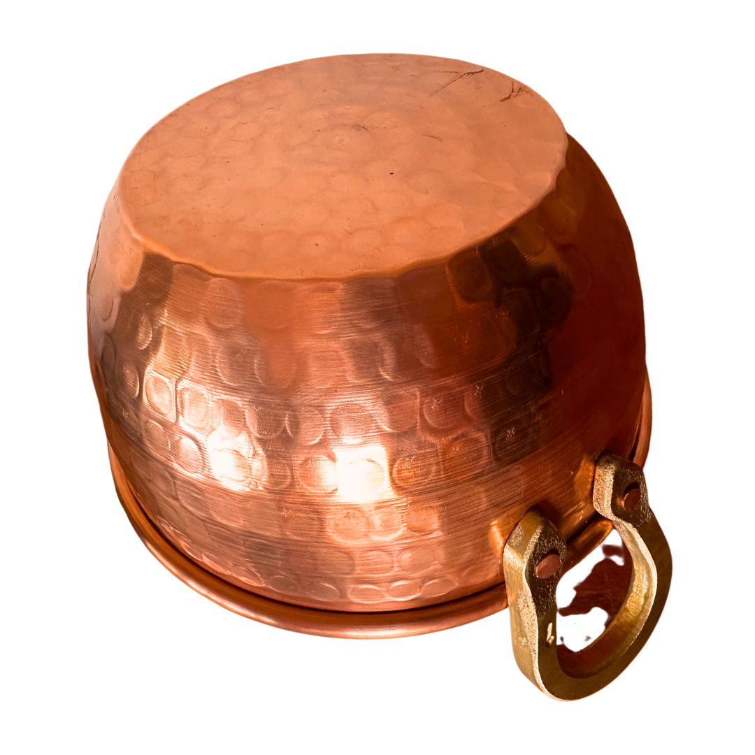Tacho cobre 1 litro alça bronze-PROMOÇÃO